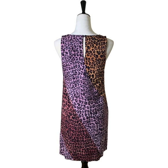 Maeve x Anthropologie Wynn Tank Shift Dress XS | Leopard Print Colorblock - Picture 3 of 9